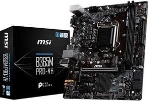 MSI PRO B365M PRO-VH LGA 1151 (300 Series) Intel B365 SATA 6Gb/s Micro ATX Intel Motherboard