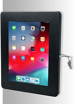 Tablet Mount, CTA Digital Premium Locking On-Wall Flush Mount for iPad 10.2-Inch (7th Gen.), iPad Air 3 (2019), iPad Gen. 6 (2018), Galaxy Tab S3 9.7”, and More, Black