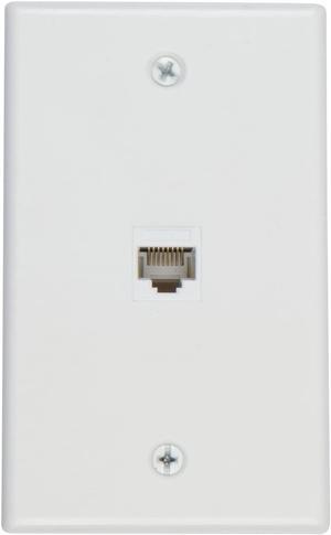 Buyer's Point 1 Port Cat6 Ethernet Wall Plate, Female-Female White -1 Pack