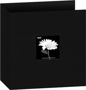 Pioneer Photo Albums T-811 CBF/BK 8 1/2 x 11-Inch 3-Ring Fabric Frame Cover Memory Binder, Deep Black