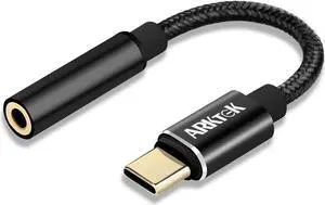 ARKTEK USB-C to 3.5 mm Headphone Jack Adapter - USB-C 3.5mm Aux Audio Dongle for Headphones Earbuds AUX Cable for Pixel 4(XL) Galaxy S20 OnePlus 8 and More