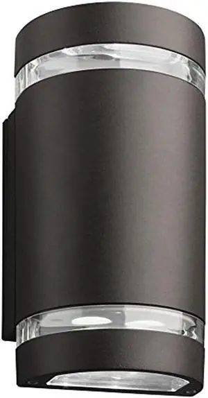 Lithonia Lighting OLLWU P1 40K Ddb M6 Led Outdoor Cylinder up and Down Light, MVOLT 4000K, 9W, Dark Bronze