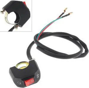 22MM Waterproof Universal Black Steering Wheel Flameout Switch for Motorcycles / Scooters