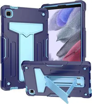 Case for Samsung Galaxy Tab A7 Lite 8.7 Inch (SM-T220/ SM-T225/ SM-T227U) - Dual Layer Heavy Duty Hybrid Case Shockproof Cover with Kickstand for Samsung Tab A7 Lite 8.7" Tablet (Navy Blue/Blue)