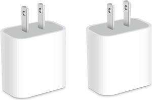 20W USB-C Power Adapter, USB-C Wall Charger PD Power Delivery Fast Charger for iPhone 13 Pro Max/12 Pro/12 Mini/11/XR, MacBook Pro, iPad Pro, Pixel, Galaxy, Fast USB Type C PD Charger (2 Pieces)