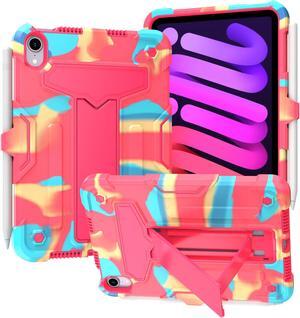 Epicgadget Case for New Pad mini 6 (2021 Model, 6th Generation 8.3") - Dual Layer Protective Hybrid Cover Case With Kickstand For Apple iPad Mini 6th Gen 8.3 inch Released in 2021 (Candy/Pink)