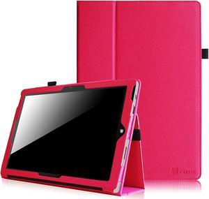 Epicgadget Case for Microsoft Surface Pro 8, Lightweight Folio PU Leather Folding Stand Cover Case for Microsoft Surface Pro 8 13 Inch Display 2021 Released (Hot Pink)