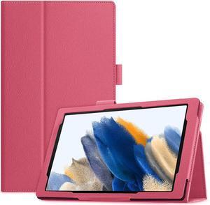 Case for Samsung Galaxy Tab A8 10.5 Inch 2022 Model (SM-X200/X205/X207), Lightweight Folio PU Leather Folding Stand Cover with Auto Wake/Sleep for Galaxy Tab A8 10.5" Tablet (Hot Pink)