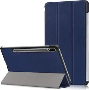 Epicgadget Case for Samsung Galaxy Tab S8 11 Inch SM-X700/SM-X706 (2022 Released) Tablet - PU Leather Slim Lightweight Trifold Stand Case Protective Cover with Auto Sleep and Wake (Navy Blue)