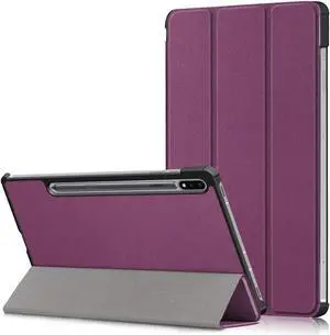Epicgadget Case for Samsung Galaxy Tab S8 Plus 12.4 Inch SM-X800/SM-X806 (2022 Released) Tablet - PU Leather Slim Lightweight Trifold Stand Case Protective Cover with Auto Sleep and Wake (Purple)