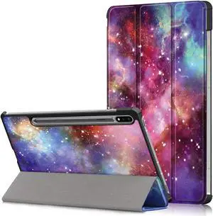 Epicgadget Case for Samsung Galaxy Tab S8 Plus 12.4 Inch SM-X800/SM-X806 (2022 Released) Tablet - PU Leather Slim Lightweight Trifold Stand Case Protective Cover with Auto Sleep and Wake (Galaxy)