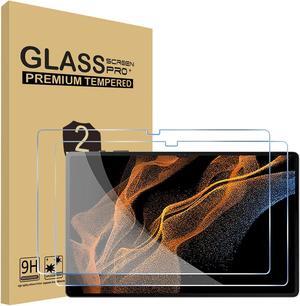 [2 Pack] Screen Protector for Samsung Galaxy Tab S9 Ultra (2023) and Galaxy Tab S8 Ultra (2022) 14.6 Inch Tempered Glass Screen Cover High Definition 9H Hardness Anti-Scratch Bubble Free Case Friendly
