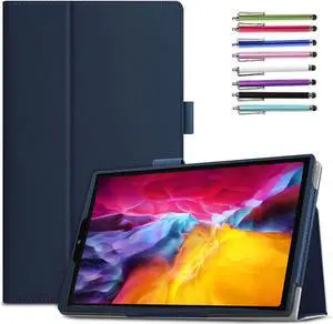 EpicGadget Case for iPad Air 10.9 Inch (5th/4th Gen) 2022/2020 - Auto Wake/Sleep Lightweight Folio Folding Stand Cover PU Leather Case For Apple 10.9" iPad 5th/4th Generation - Navy Blue