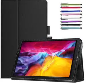 EpicGadget Case for iPad Air 10.9 Inch (5th/4th Gen) 2022/2020 - Auto Wake/Sleep Lightweight Folio Folding Stand Cover PU Leather Case For Apple 10.9" iPad 5th/4th Generation - Black