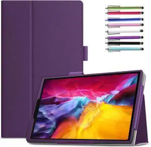 EpicGadget Case for iPad Air 10.9 Inch (5th/4th Gen) 2022/2020 - Auto Wake/Sleep Lightweight Folio Folding Stand Cover PU Leather Case For Apple 10.9" iPad 5th/4th Generation - Purple
