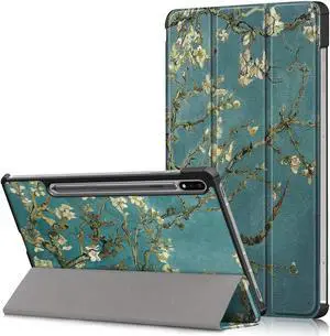 EpicGadget Case for Galaxy Tab S8 Ultra 14.6 Inch - Slim Lightweight Protective Shell Case with Auto Sleep/Wake Trifold Stand Cover Case for Galaxy Tab S8 Ultra 14.6" (SM-X900/X906) 2022 - Blossom