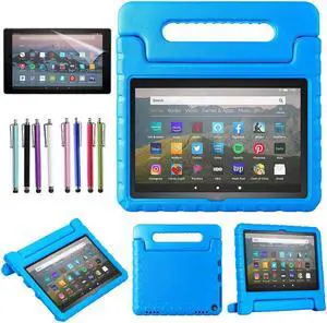 Amazon Fire 7 / 7 Kids Case, Epicgadget Lightweight Shockproof Kids Friendly EVA Foam Cover Stand Case with Handle for Amazon Fire 7 12th Gen, Fire 7 Kids  (2022)  - Blue