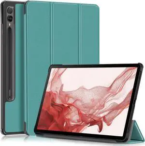 Case for Samsung Galaxy Tab S9 FE 5G 10.9 Inch/Galaxy Tab S9 11 Inch 2023 (SM-X510/X516B/X518U/X710/X716B/X718U) Shockproof Cover Tri-Fold Stand Protective Tablet Case Support Auto Wake/Sleep - Green