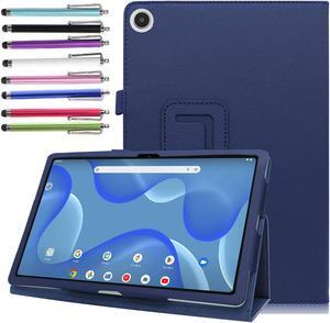 Case for Onn 11" Tablet Pro (2023 Model 100110027) - Magnetic Slim Lightweight Folio PU Leather Folding Stand Cover Case for Onn 11 inch pro Tablet + 1 Random Stylus (Navy Blue)