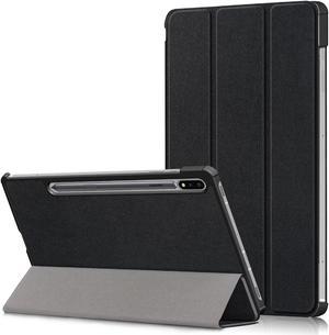 Galaxy Tab S8+ / Tab S7 FE 5G / Tab S7+ 12.4" Case with S Pen Holder - Slim Folio Stand Protective Cover for Samsung Galaxy Tab S8 Plus 2022/ Tab S7 FE 2021/ Tab S7 Plus 2020 12.4 inch Tablet (Black)