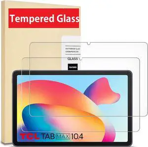 TCL TABMAX 10.4 Screen Protector Tempered Glass Screen Cover High Definition 9H Hardness Anti-Scratch Bubble Free Case Friendly Screen Protector for TCL TABMAX 10.4 Tablet, 10.36 Inch 9296Q (2 Pieces)
