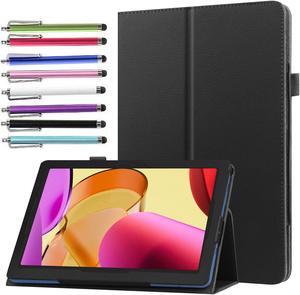 Case for Samsung Galaxy Tab A9 Plus / A9+ 11 inch Tablet 2023 Released - Lightweight Folio Stand Cover PU Leather Case for Samsung Galaxy Tab A9+ 5G 11" (SM-X210/ X215/ X216 /X218) + 1 Stylus (Black)