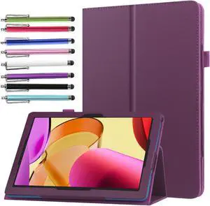 Case for Samsung Galaxy Tab A9 Plus / A9+ 11 inch Tablet 2023 Released - Lightweight Folio Stand Cover PU Leather Case for Samsung Galaxy Tab A9+ 5G 11" (SM-X210/ X215/ X216 /X218) + 1 Stylus (Purple)