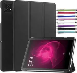 T-Mobile Revvl Tab 5G Case 10.36" Lightweight Trifold Stand Slim Shell PU Leather Protective Cover with Auto Sleep Wake Smart Case for REVVL Tab 5G Tablet 10.36-inch (2023) + 1 Stylus Pen (Black)