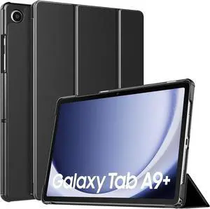 Tri-Fold Case for Samsung Galaxy Tab A9 Plus 11 Inch SM-X210 SM-X215 SM-X216 SM-X218 - Slim Stand Hard Back Shell Protective Cover with Auto Sleep Wake for Smasung Galaxy Tab A9+ 5G 11" 2023 (Black)