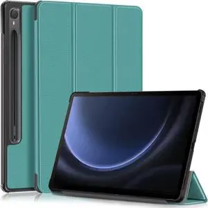 Smart Case for Samsung Galaxy Tab S9 FE 5G 10.9" / Galaxy Tab S9 11 inch Tablet Case Slim Folio PU Leather Tri-Fold Stand Smart Protective Cover Support S Pen Charging, Auto Wake/Sleep (Sea Green)