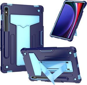 Galaxy Tab S9 Case 11 Inch - Shockproof Protective Case for Samsung Galaxy Tab S9 11" 2023 / Galaxy Tab S9 FE 5G 10.9" Case with S Pen Holder & Multi-Angle Viewing Kickstand (Blue/Light Blue)