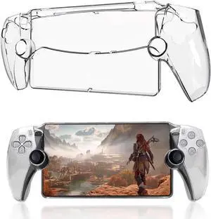 PS Portal Case Transparent Cover for PlayStation Portal Remote Player,  Hard PC Shell Protective Shockproof Anti-Scratch Skin Case for PlayStation Portal Remote Player PS5 Portal Accessories (Crystal)