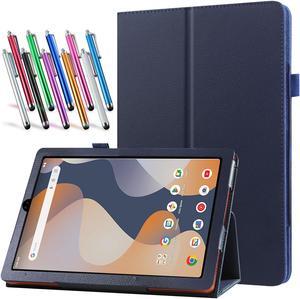 anicestore Case for ONN 7 Inch Tablet (2024 Model) Gen 4 - Slim Lightweight Folio PU Leather Folding Stand Cover Auto Sleep & Wake Case for 2024 Onn Surf 7" Kids Tablet + 1 Random Stylus (Navy Blue)