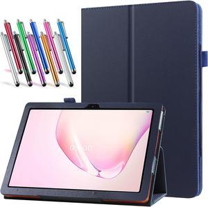 anicestore Case for ONN 101 Inch Tablet 2024 Model Gen 4  Slim Lightweight Folio PU Leather Folding Stand Cover Auto Sleep  Wake Case for 2024 Onn Surf 101 Kids Tablet  1 Stylus Navy Blue