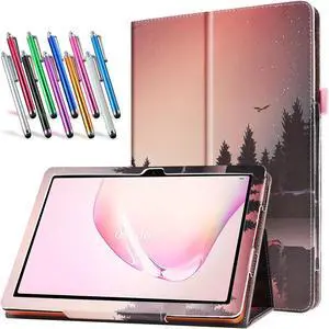 anicestore Case for ONN 10.1 Inch Tablet (2024 Model) Gen 4 - Slim Lightweight Folio PU Leather Folding Stand Cover Auto Sleep & Wake Case for 2024 Onn Surf 10.1" Kids Tablet + 1 Stylus (Forest Dusk)
