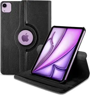 anicestore Rotating Case for iPad Air 11 inch M3/M2 (2025/2024), iPad Air 5th Generation 10.9" (2022), iPad Air 4th Generation 10.9 Inch (2020) Rotation Protective Stand Cover Auto Wake/Sleep (Black)