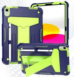 Case for iPad (A16) 11th Generation 11 inch 2025 ( A3354 / A3355 / A3356) & iPad 10th Generation 10.9 inch 2022 (A2696 / A2757 / A2777) Case with Kickstand Rugged Full Body Protective Cover (Green)