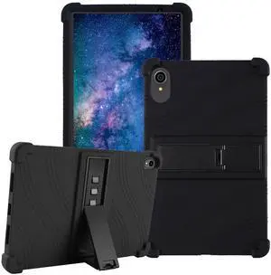Case for 10.1" Pritom Baken VOLENTEX VASOUN Tab 10 Lite Tablet/ APOLOSIGN Maxsignage ApoloMedia TWTNVOF EP103A Android Tablet / Weelikeit P16W / D10A - Silicone Case with Kickstand (Black)