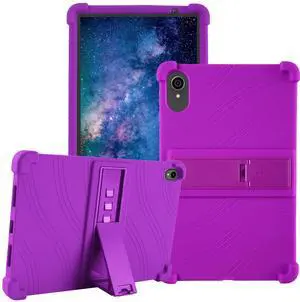 Case for 10.1" Pritom Baken VOLENTEX VASOUN Tab 10 Lite Tablet/ APOLOSIGN Maxsignage ApoloMedia TWTNVOF EP103A Android Tablet / Weelikeit P16W / D10A - Silicone Case with Kickstand (Purple)