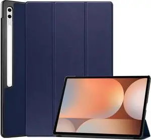 anicestore Case for Samsung Galaxy Tab S10+ Plus 12.4 Inch Tablet SM-X820 SM-X826B SM-X828U - Slim Tri-Fold Stand Hard Back Shell Protective Auto Sleep Wake Cover for Samsung Tab S10+ 5G 12.4" (Blue)
