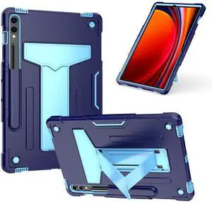 anicestore for SAMSUNG Galaxy Tab S10+ Plus Case 12.4 inch - Heavy Duty Rugged Protective Case with Kickstand Shockproof Hybrid Cover for Samsung Tab S10+ 12.4" Tablet SM-X820/X826/X828 (Blue/Blue)