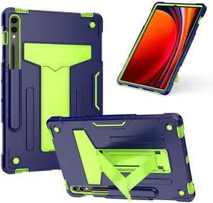 anicestore for SAMSUNG Galaxy Tab S10+ Plus Case 12.4 inch - Heavy Duty Rugged Protective Case with Kickstand Shockproof Hybrid Cover for Samsung Tab S10+ 12.4" Tablet SM-X820/X826/X828 (Blue/Green)