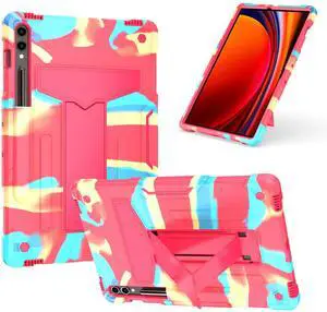 anicestore for SAMSUNG Galaxy Tab S10+ Plus Case 12.4 inch - Heavy Duty Rugged Protective Case with Kickstand Shockproof Hybrid Cover for Samsung Tab S10+ 12.4" Tablet SM-X820/X826/X828 (Candy/Pink)
