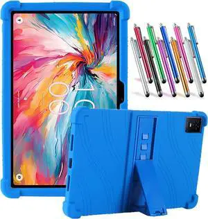 anicestore TCL Tab 10 NXTPAPER 5G Case 10.4" - Silicone Protection Cover with Kickstand Shockproof Kids Friendly Case for TCL TAB 10 NXTPAPER 5G Tablet 10.4 Inch (Model 9199S) + 1 Stylus Pen (Blue)