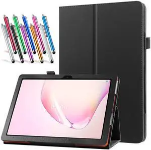 anicestore Case for TCL TAB PRO 5G 10.36" Tablet (Model TCL-9198S) - Slim Lightweight Folio Stand Cover PU Leather Case Cover for 10.36 inch TCL Tab Pro 5G Tablet + 1 Stylus Pen (Black)