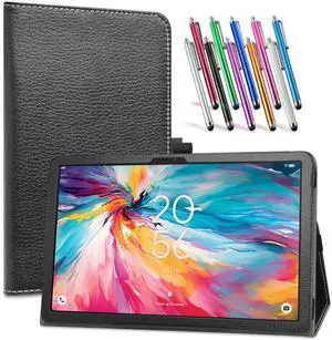 anicestore Case for TCL TAB 10 NXTPAPER 5G 10.4 Inch Tablet Model 9199S - Slim Lightweight Folio Stand Cover PU Leather Case Cover + 1 Stylus Pen (Black)