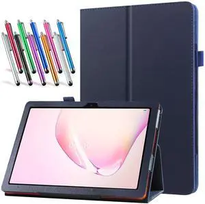 elitegadget Case for TCL TAB 10 NXTPAPER 5G 10.4 Inch Tablet Model 9199S - Slim Lightweight Folio Stand Cover PU Leather Case Cover + 1 Stylus Pen (Blue)