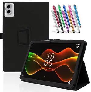 anicestore Case for Boost Celero5G TAB, Folding Stand Protective Cover with Pencil Holder PU Leather Case Compatible with Boost Celero 5G Tab 10.95 Inch Android Tablet + 1 Random Color Stylus (Black)
