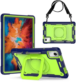 Shockproof Case for Motorola Moto Pad (2026)/ Lenovo Idea Tab 11"/ Tab K11 Gen 2/ Tab M11 11 inch Tablet Protective Cover with Shoulder Strap, Pen Holder, Rotating Swivel Stand & Handle Grip - Green Shockproof Case for Motorola Moto Pad (2026)/ Lenovo Idea Tab 11"/ Tab K11 Gen 2/ Tab M11 11 inch Tablet Protective Cover with Shoulder Strap, Pen Holder, Rotating Swivel Stand & Handle Grip - Green