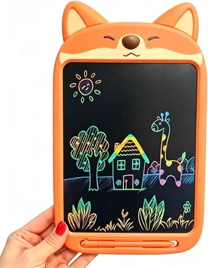 10-Inch LCD Writing Board for Kids, Colorful Doodle Drawing Pad, Electronic Drawing Tablet with Smart Lock, Reusable Sketch Pad for Travel & Home, Fox 10-Inch LCD Writing Board for Kids, Colorful Doodle Drawing Pad, Electronic Drawing Tablet with Smart Lock, Reusable Sketch Pad for Travel & Home, Fox